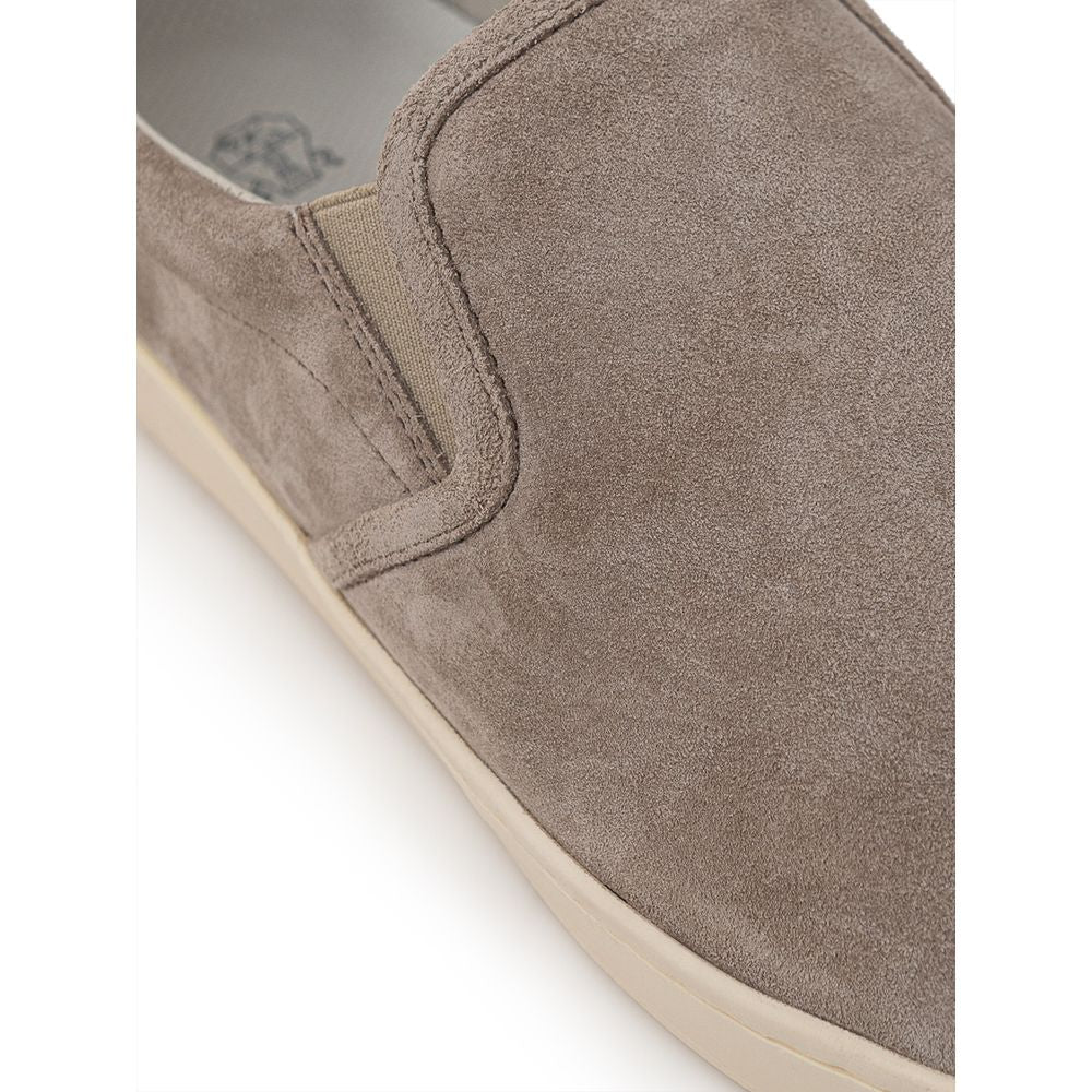 Brunello Cucinelli Graue Leder Sneaker