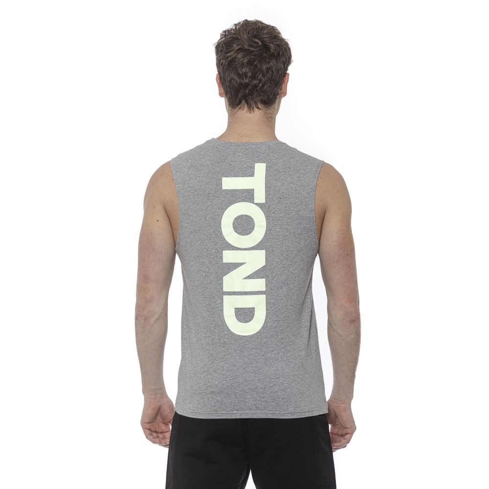 Grey cotton men's tank top