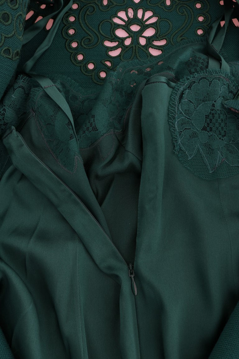 Elegantes grünes Etuikleid in A-Linie