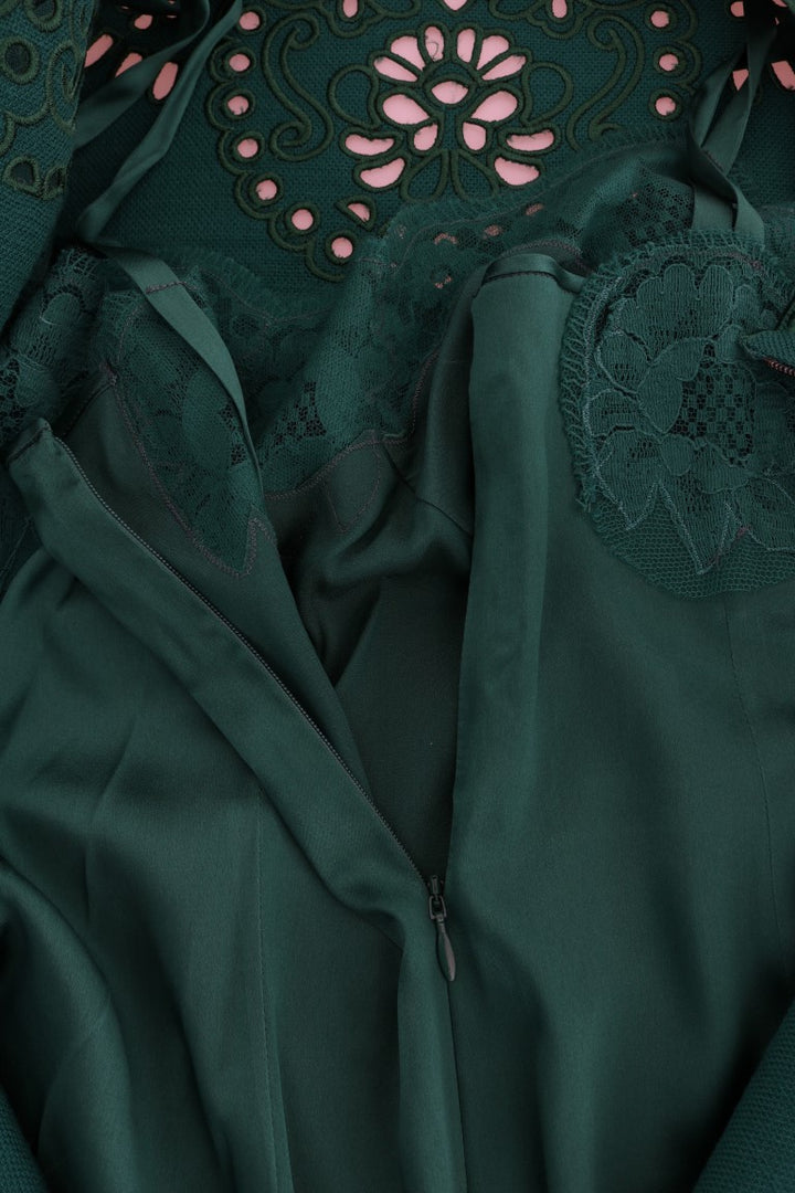 Elegantes grünes Etuikleid in A-Linie