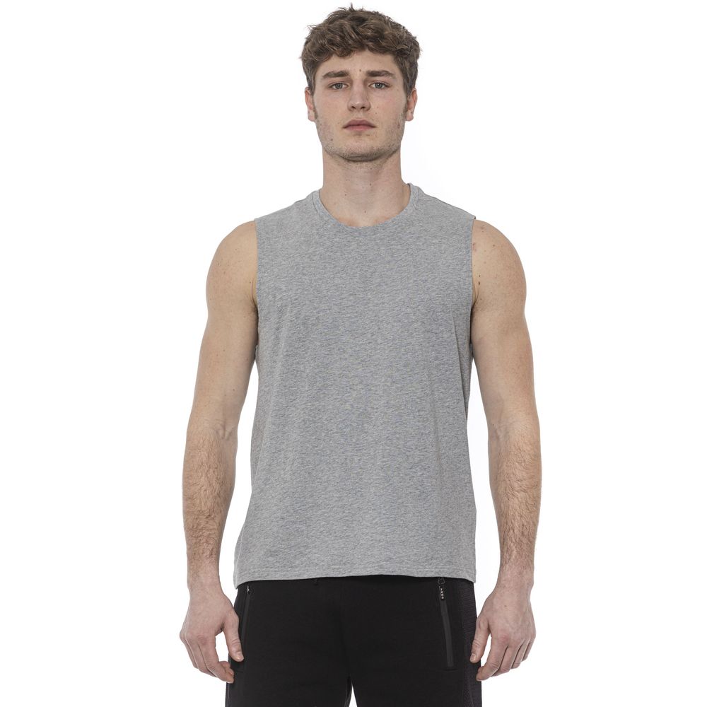 Grey cotton men's tank top
