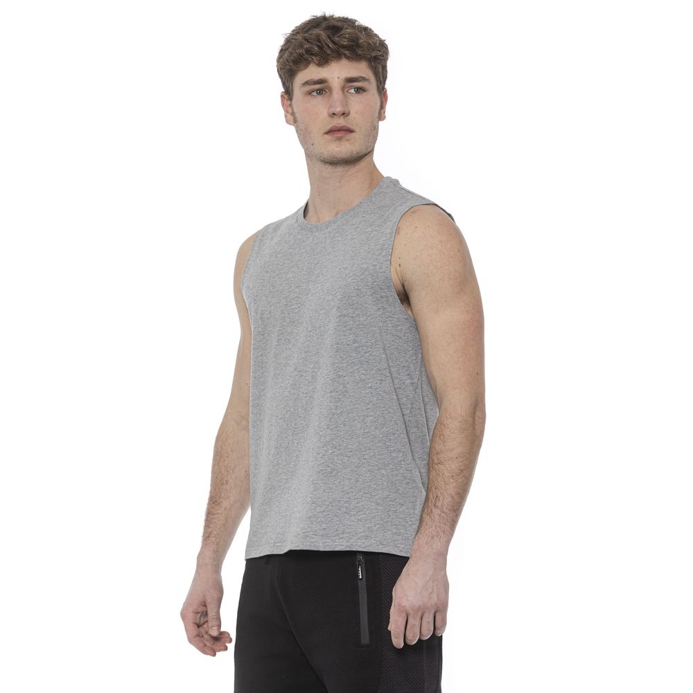 Grey cotton men's tank top