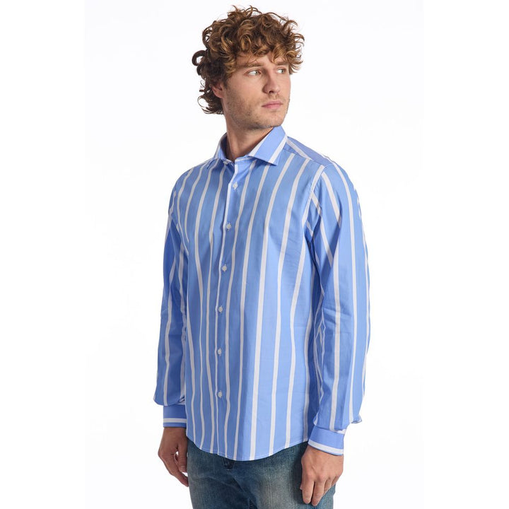 Light blue cotton shirt for men