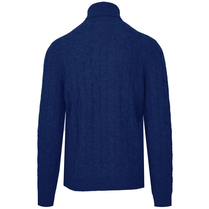 Malo Blauer Pullover aus Wolle für Männer