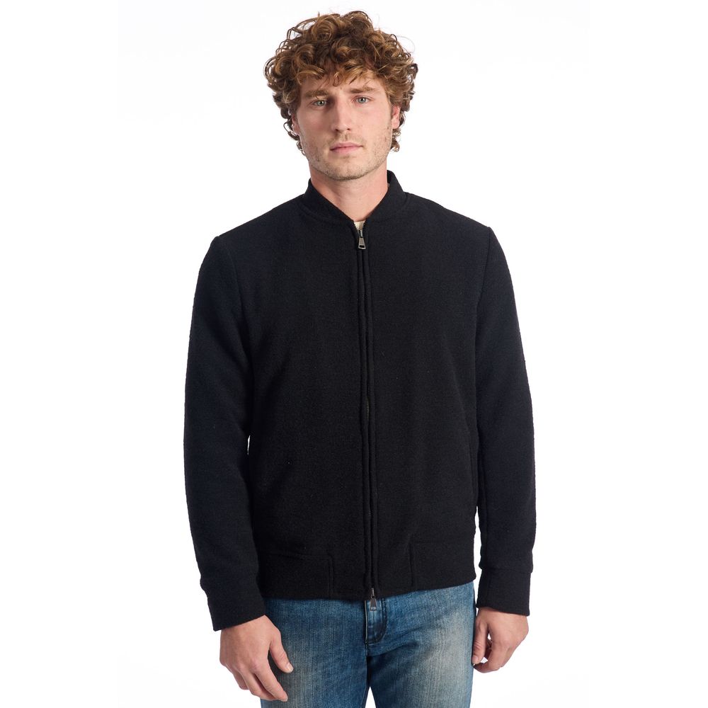 Schwarze Wolljacke für Herren