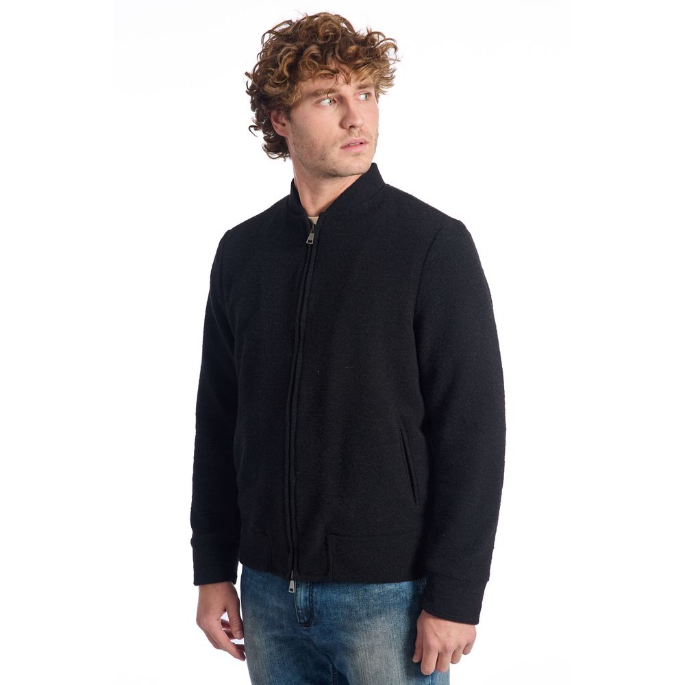 Black men's wool jacket
