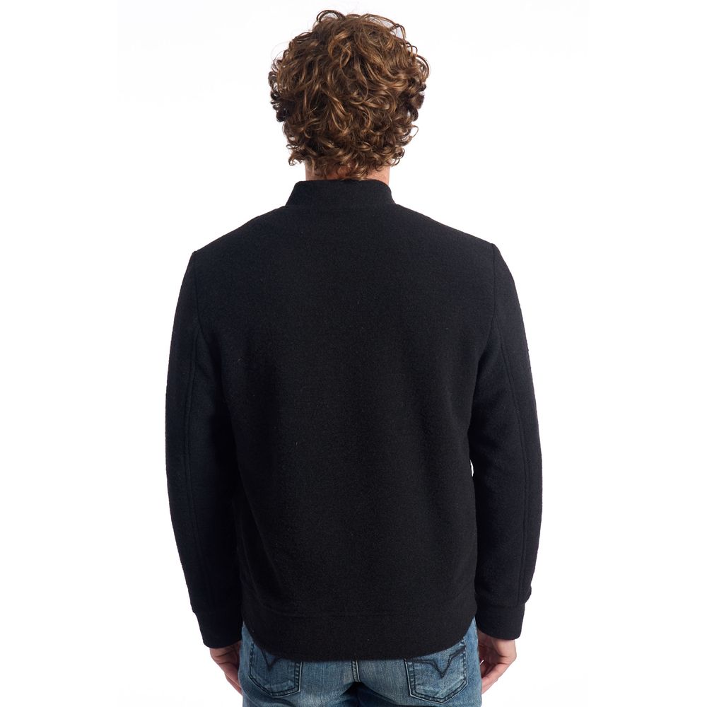 Black men's wool jacket