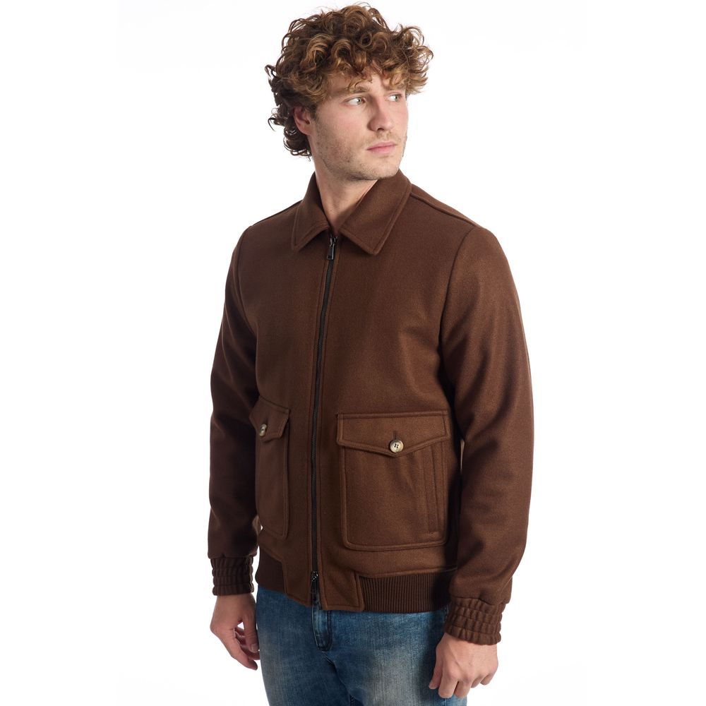 Braune Jacke aus Wolle für Männer