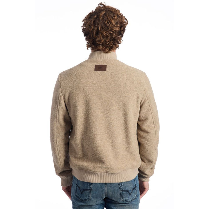 Beige wool men's jacket