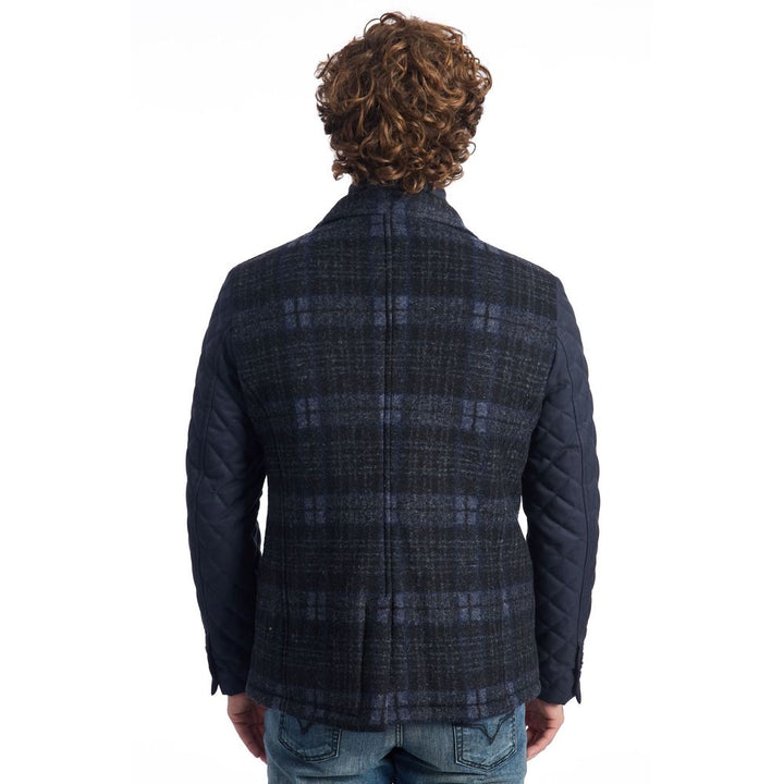 Blue wool men's jacket