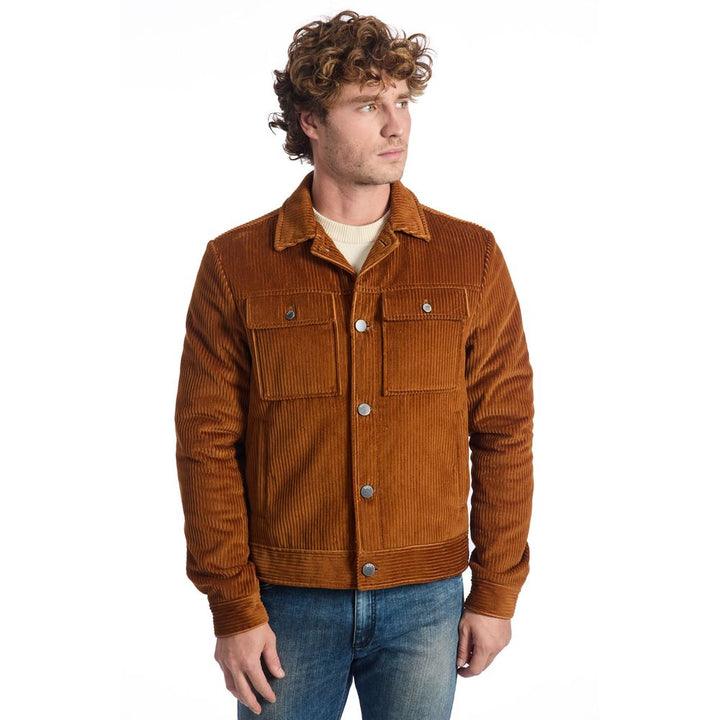 Braun Baumwolle Männer Jacke