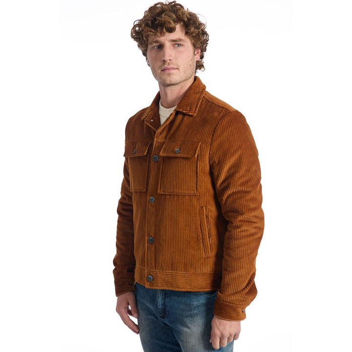 Braun Baumwolle Männer Jacke