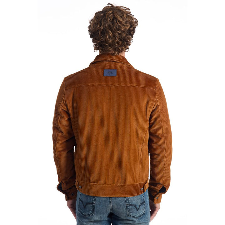 Braun Baumwolle Männer Jacke