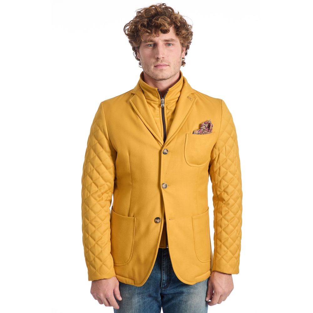 Gelbe Wolljacke für Herren
