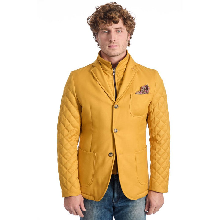 Gelbe Jacke aus Wolle für Männer