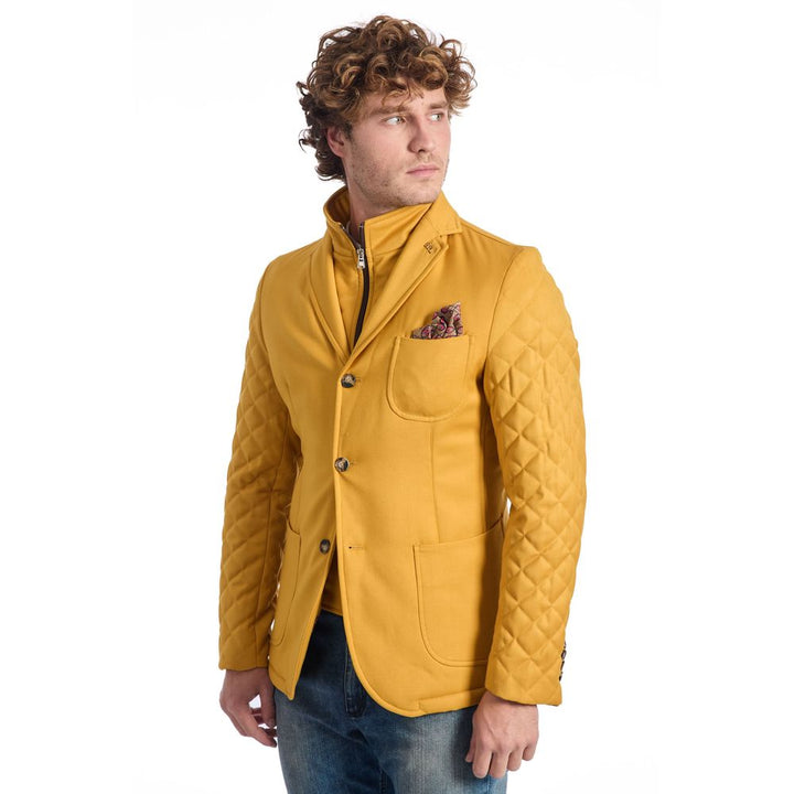 Gelbe Jacke aus Wolle für Männer