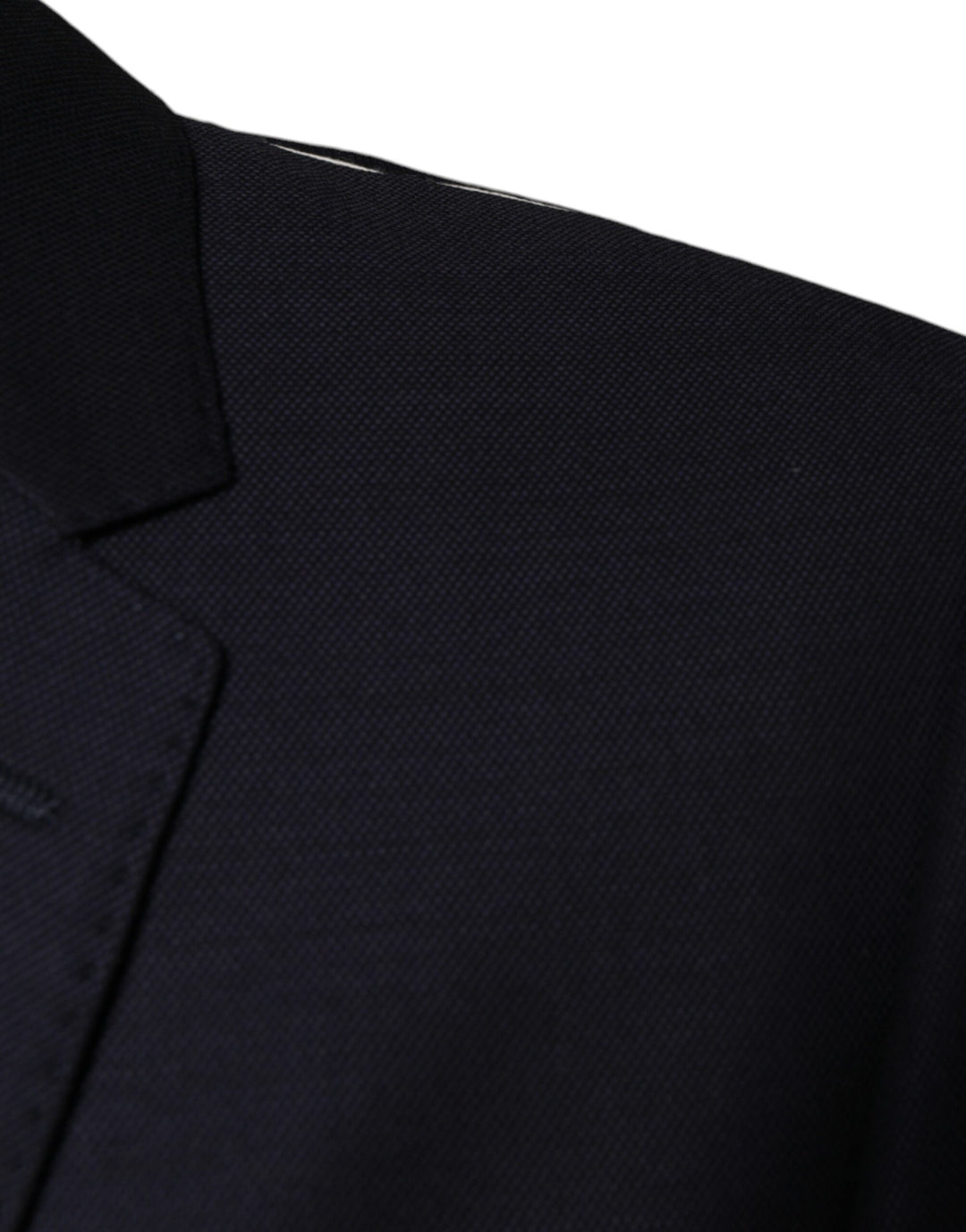 Dunkelblauer einreihiger Wollmantel Blazer