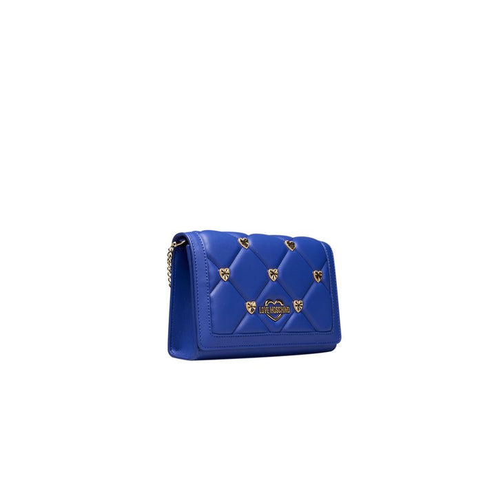 Love Moschino Blau Polyethylen Frauen Crossbody Tasche