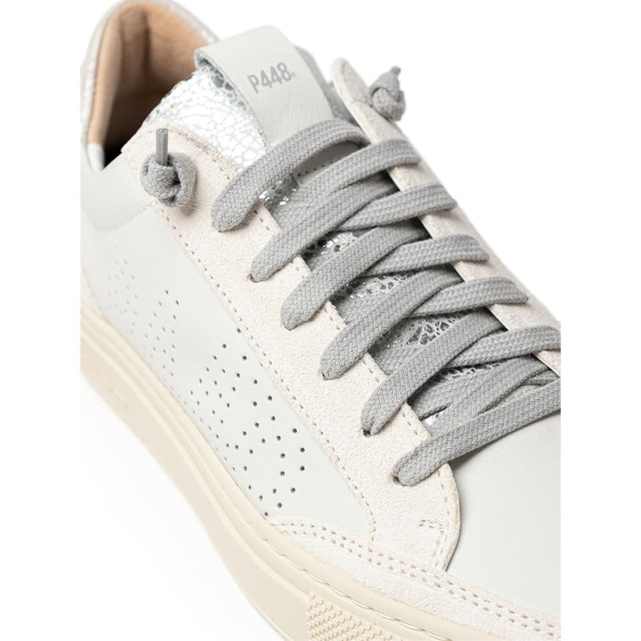 P448 Weißes Leder Sneaker