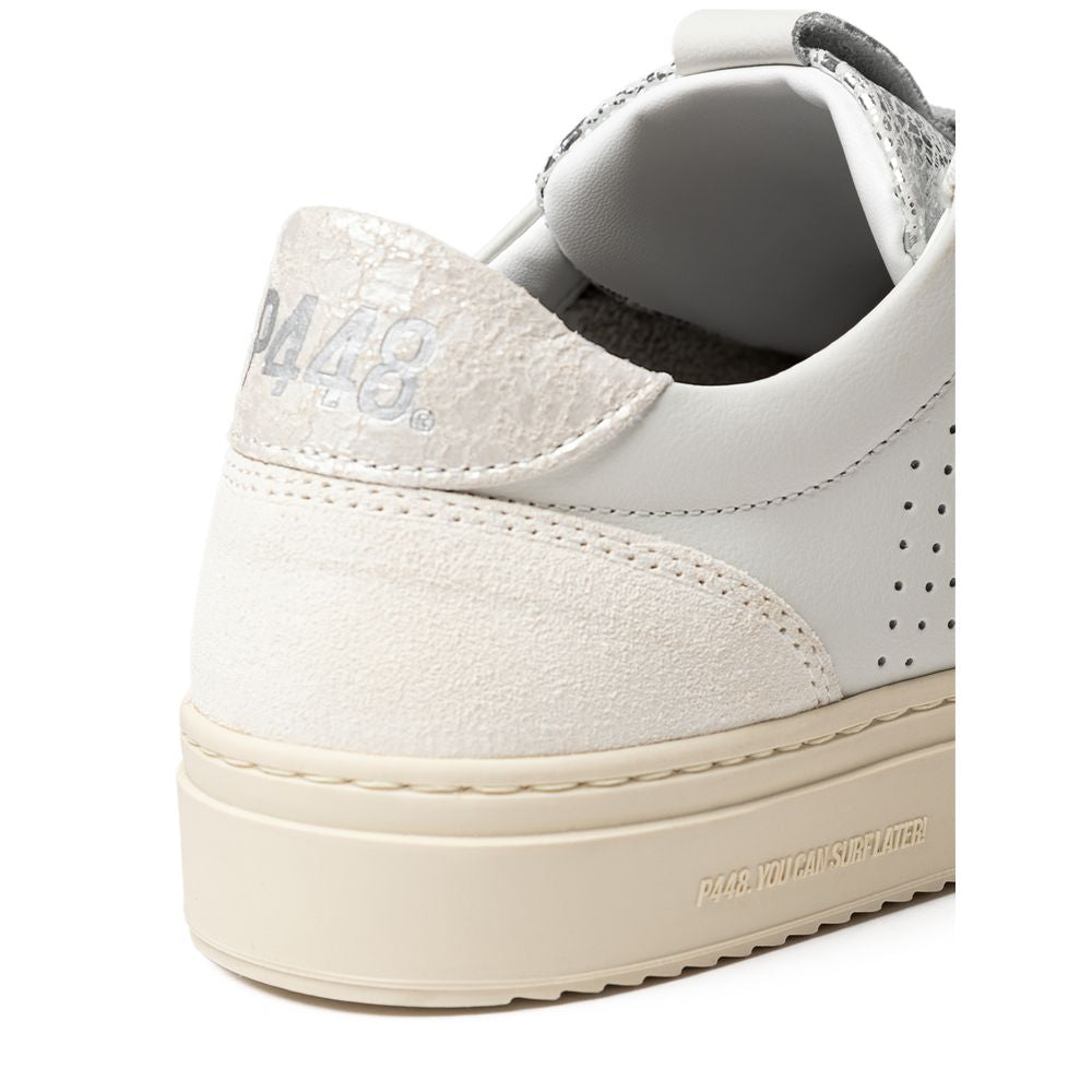 P448 Weißes Leder Sneaker