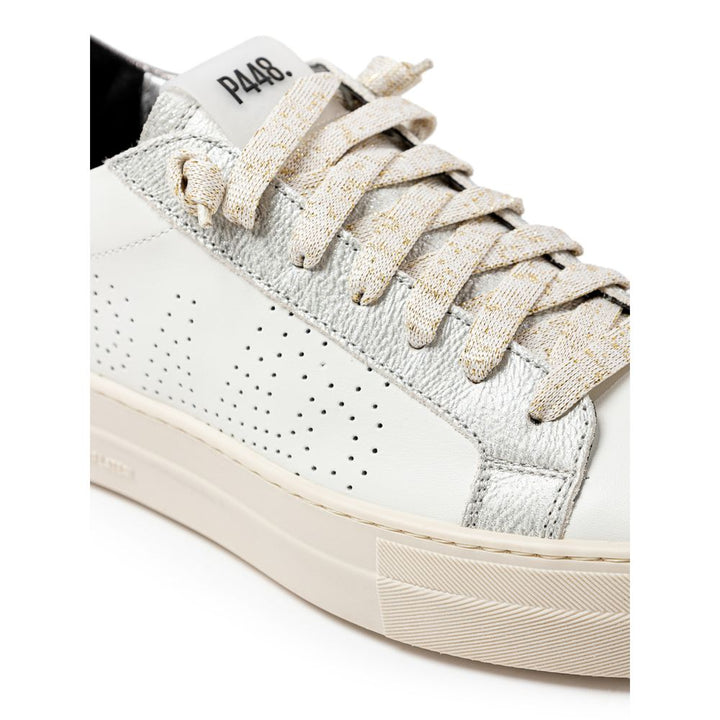 P448 Weißes Leder Sneaker