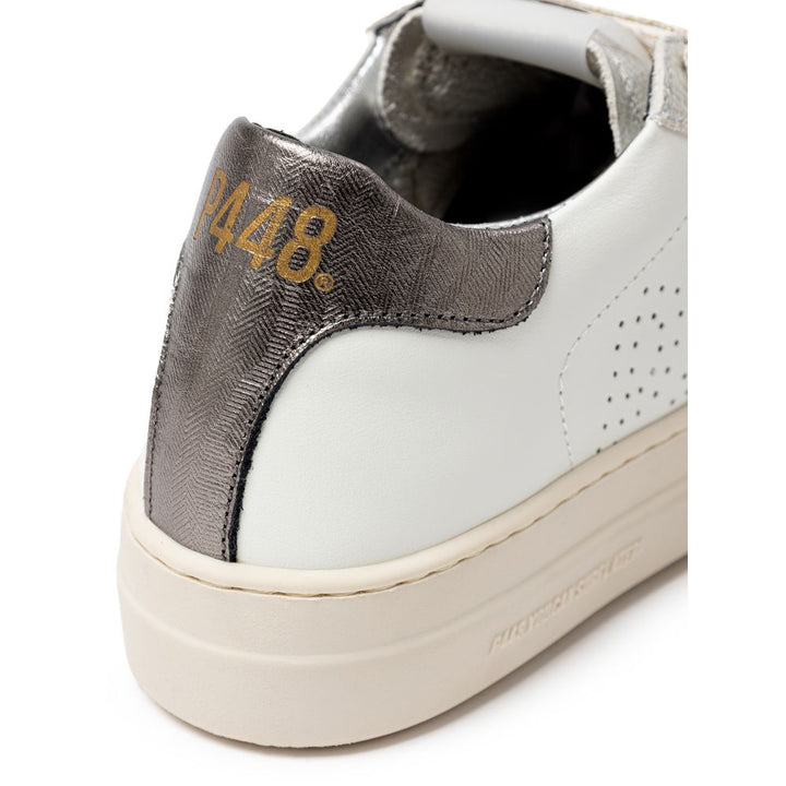 P448 Weißes Leder Sneaker