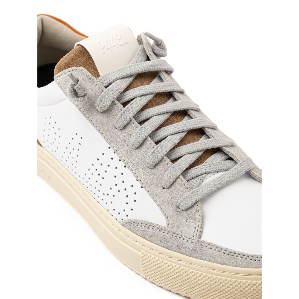 P448 Weißes Leder Sneaker