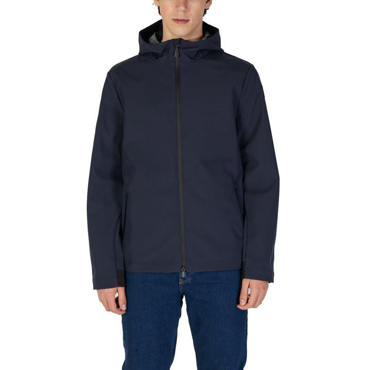 Blaue Polyester-Jacke