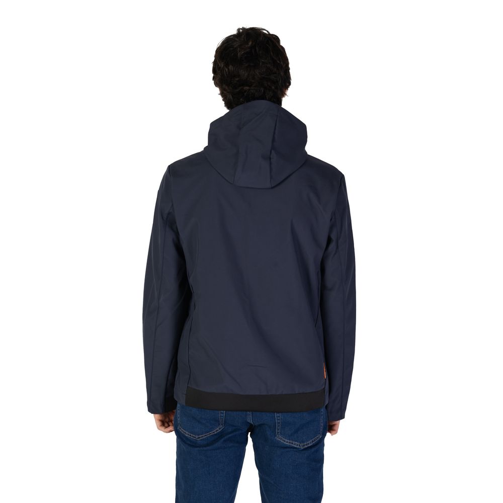 Blaue Polyester-Jacke