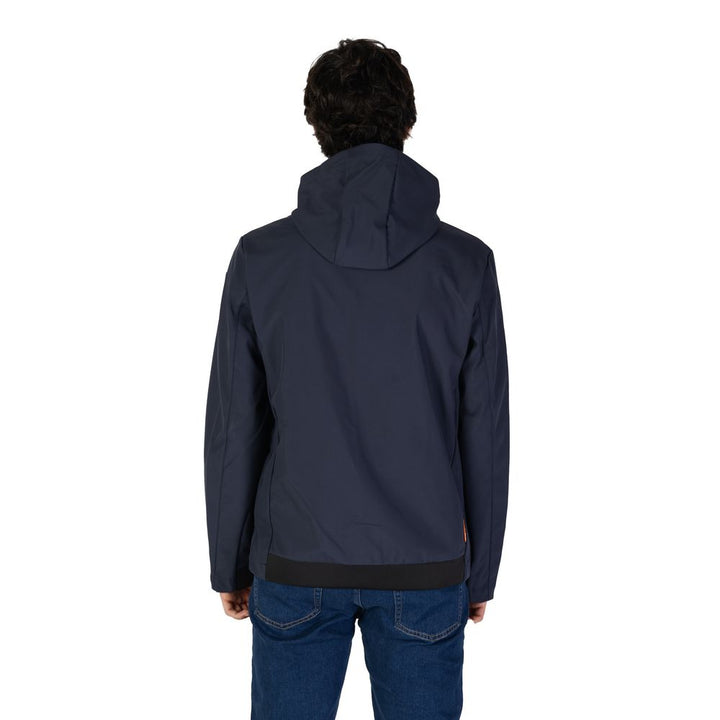 Blaue Polyester-Jacke