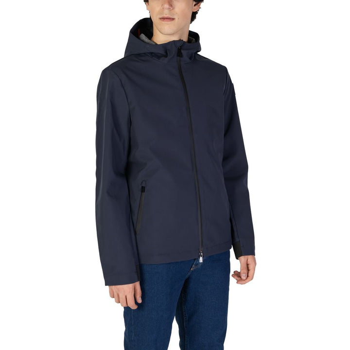 Blaue Polyester-Jacke