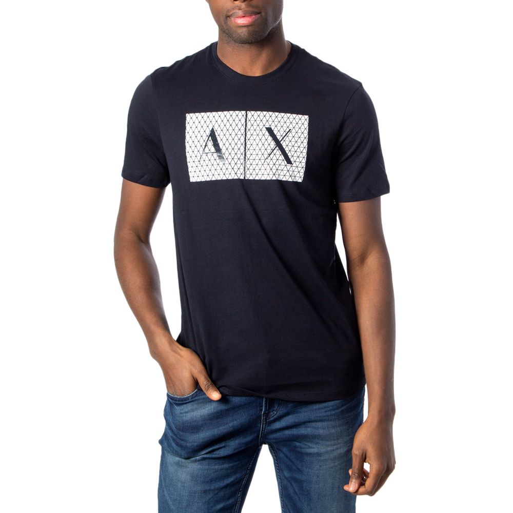 Armani Exchange T-Shirt aus blauer Baumwolle