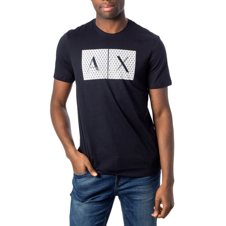 Armani Exchange T-Shirt aus blauer Baumwolle