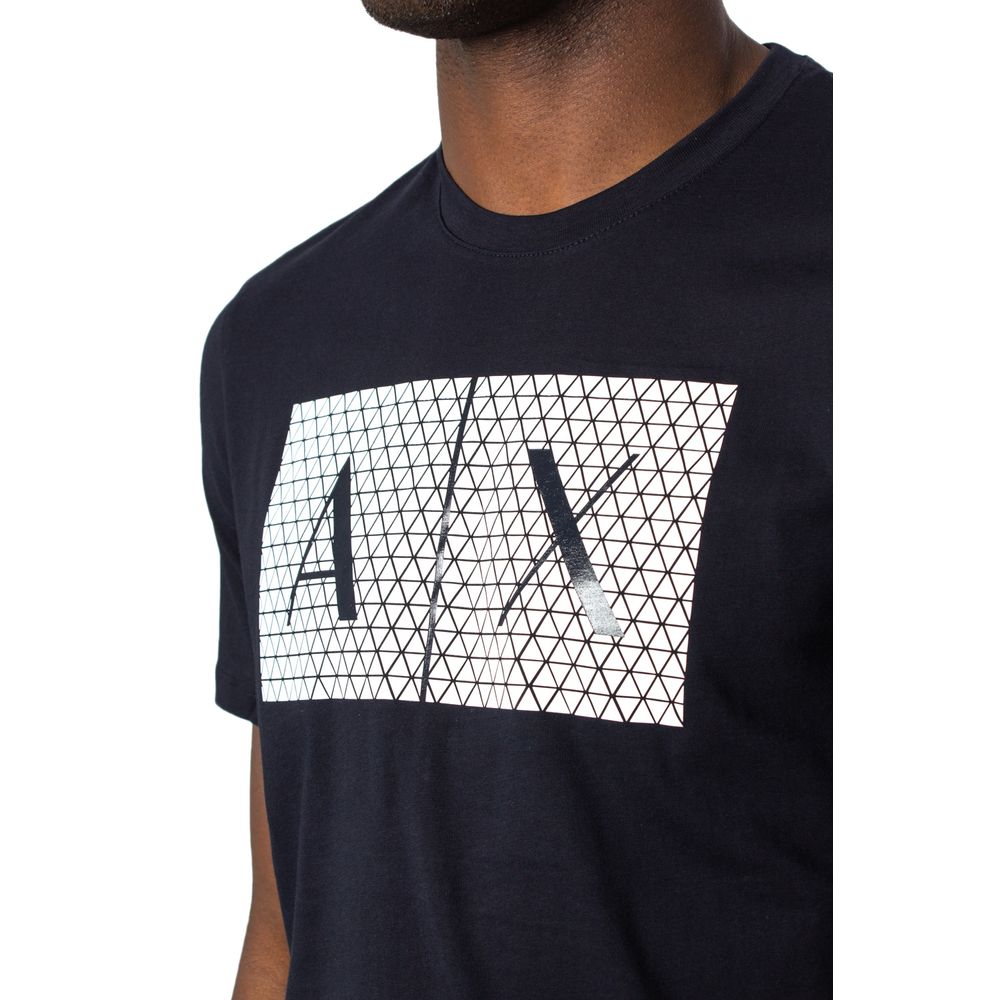 Armani Exchange T-Shirt aus blauer Baumwolle