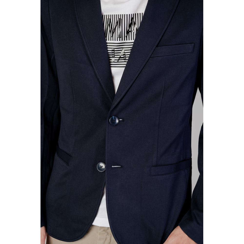 Blue viscose blazer