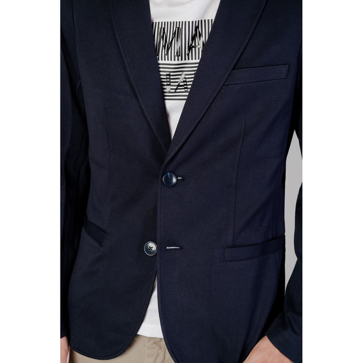 Blue viscose blazer