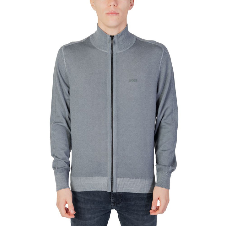 Grey wool cardigan