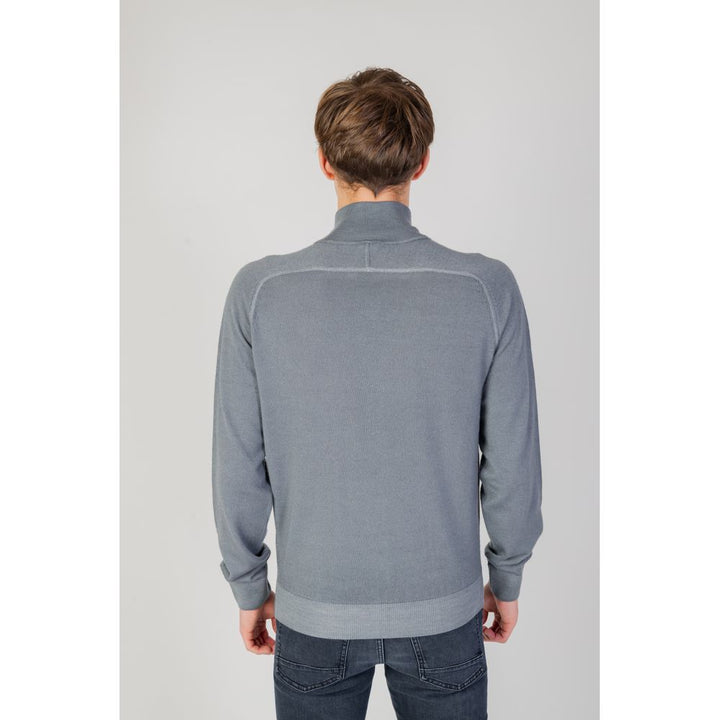 Grey wool cardigan