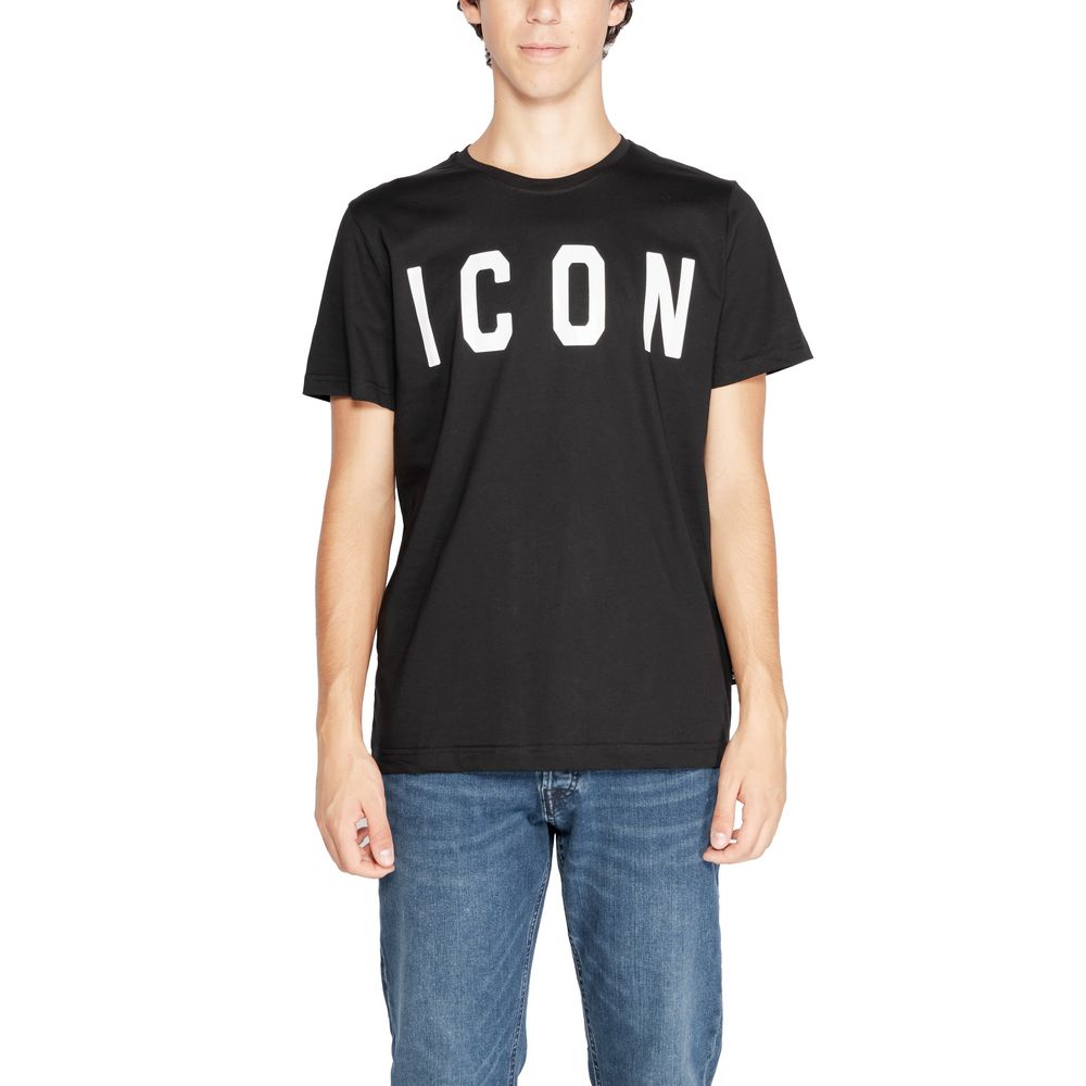 Icon T-Shirt aus schwarzer und weißer Baumwolle