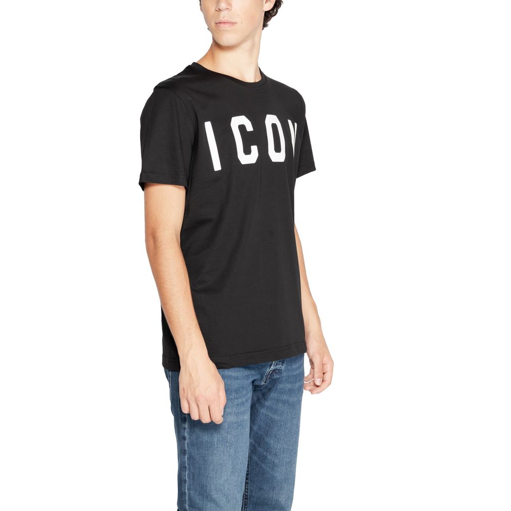 Icon T-Shirt aus schwarzer und weißer Baumwolle