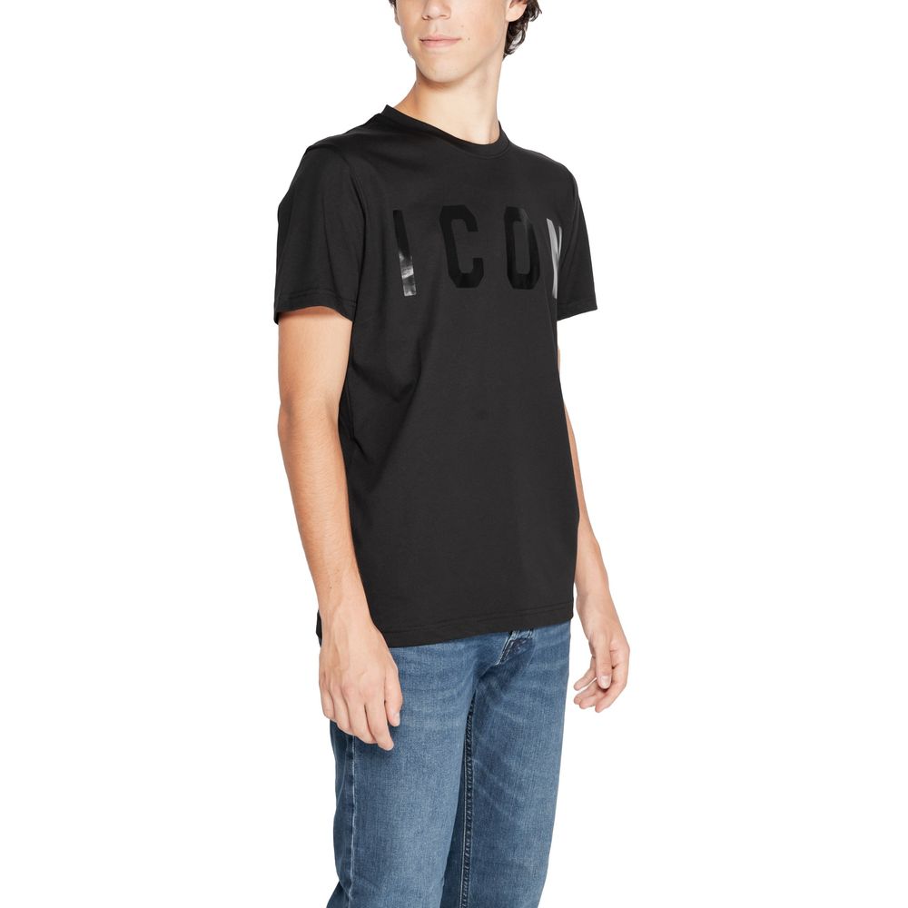 Icon Schwarzes T-Shirt aus Baumwolle