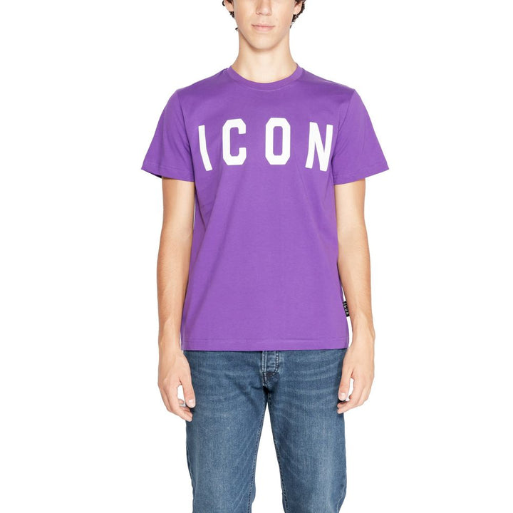 Icon Lila T-Shirt aus Baumwolle