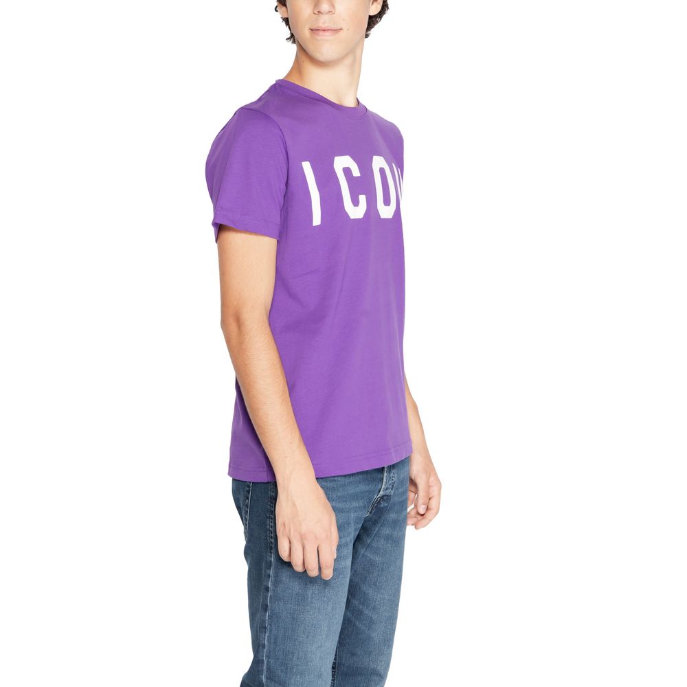 Icon Lila T-Shirt aus Baumwolle