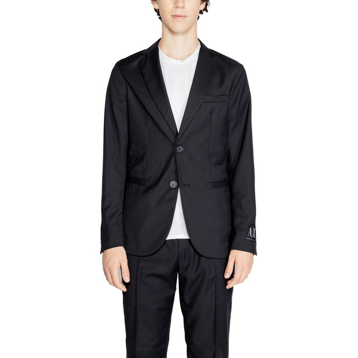 Schwarzer Polyester-Blazer