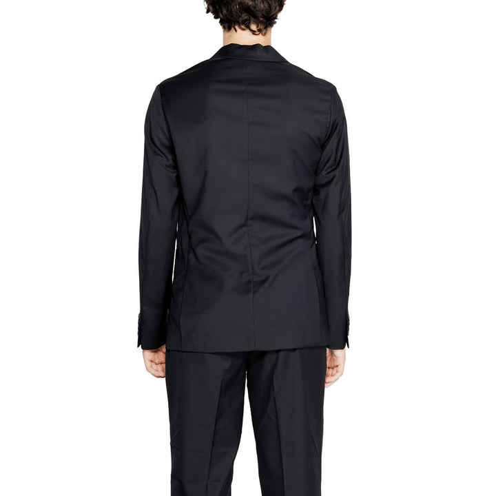 Schwarzer Polyester-Blazer