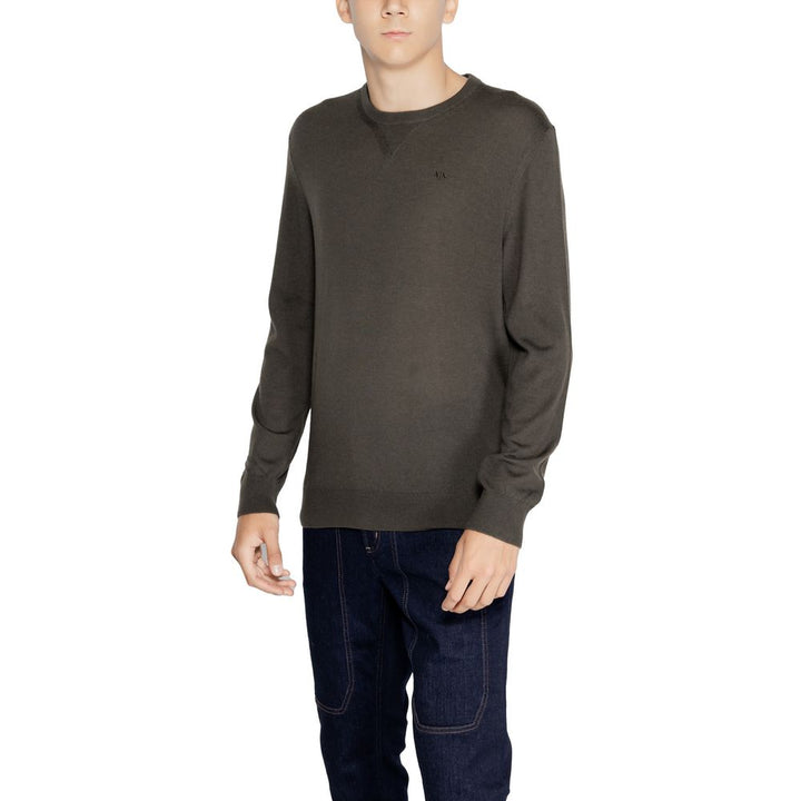 Armani Exchange Grüner Pullover aus Wolle