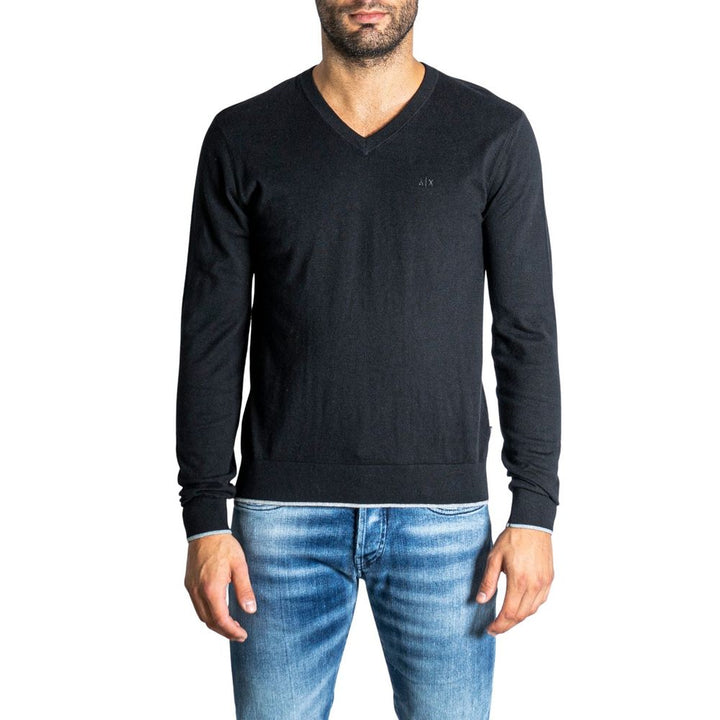 Armani Exchange Schwarzes T-Shirt aus Baumwolle