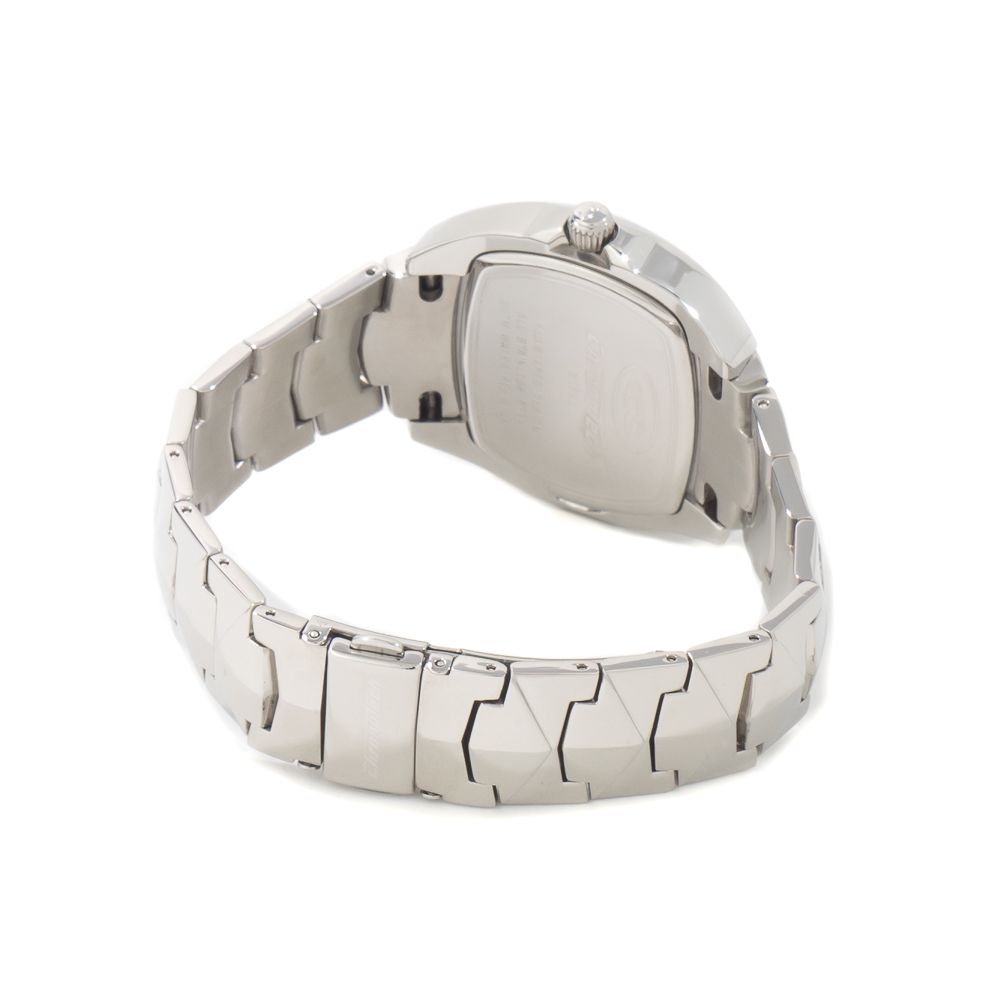 Silberne Edelstahl-Armbanduhr