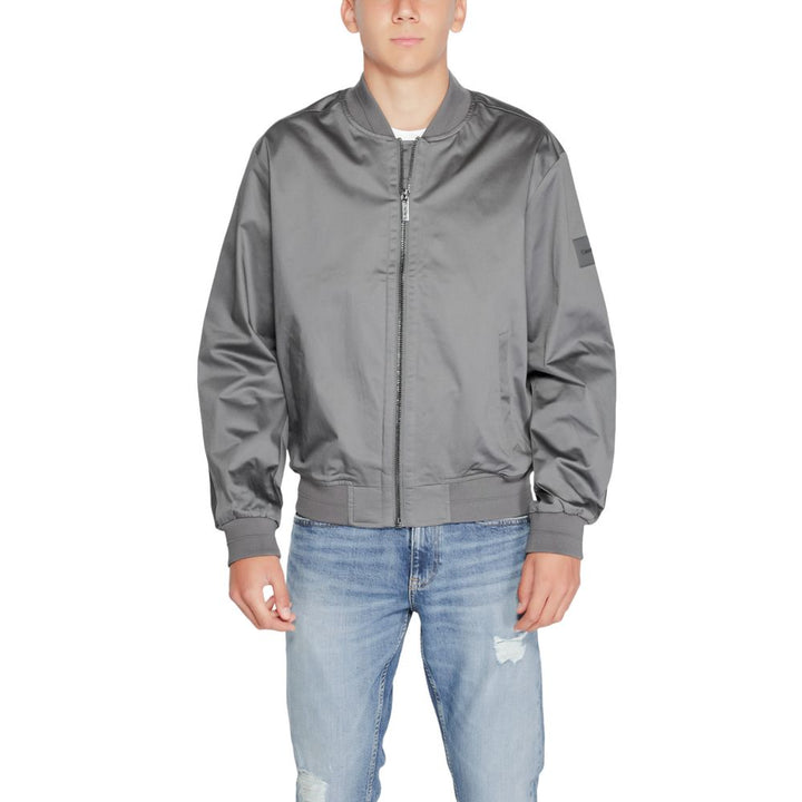 Calvin Klein Graue Jacke aus Bio-Baumwolle