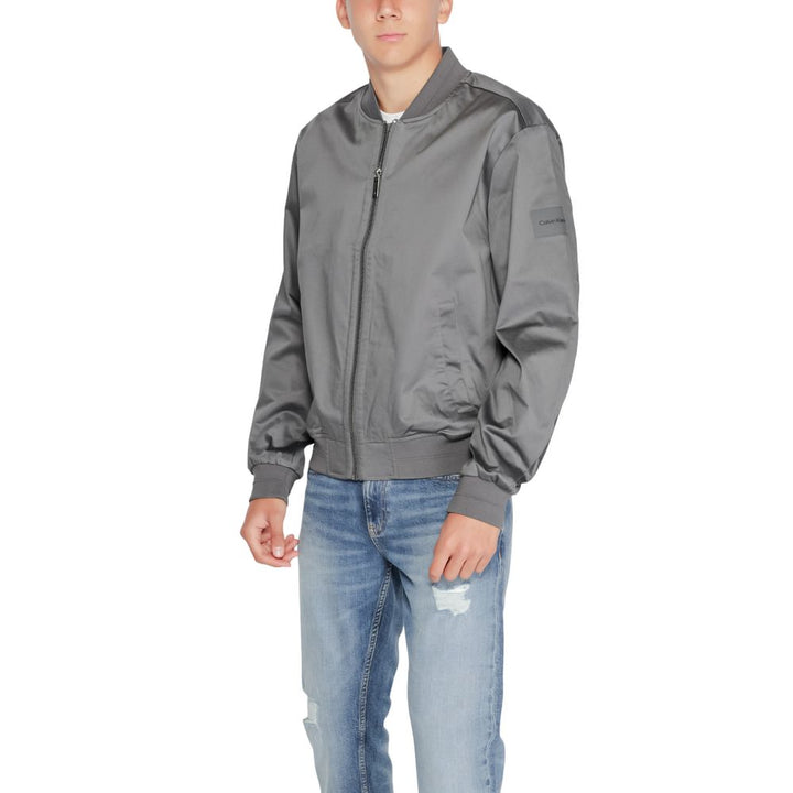 Calvin Klein Graue Jacke aus Bio-Baumwolle